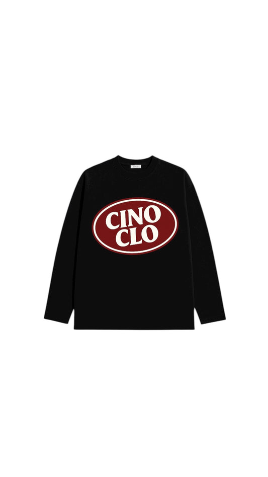 Retro Long-sleeve T-Shirt | Black/Burgundy