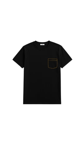Essential Plain T-Shirt | Black/Gold